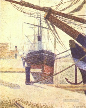 ジョルジュ・スーラ Painting - オンフルールの港 1886